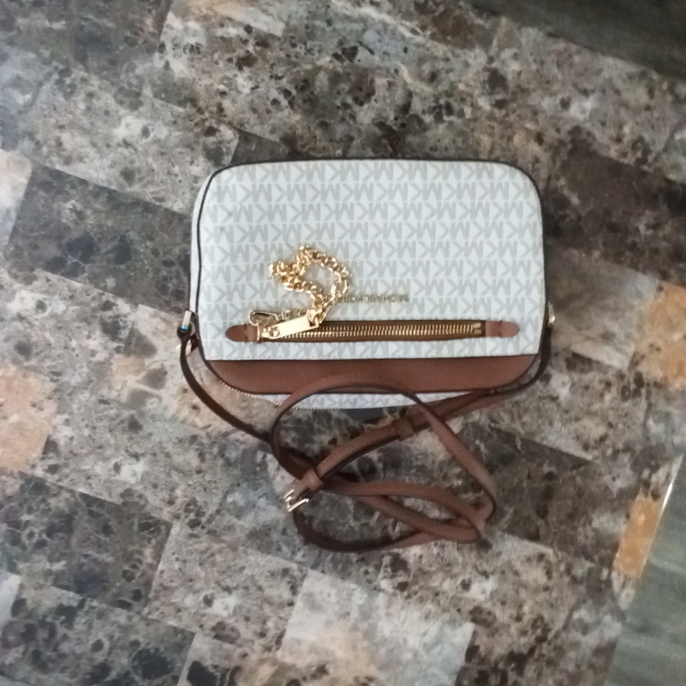 Michael Kors Crossbody Bag with Chain Accent